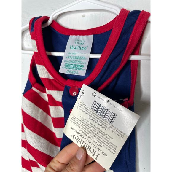 NEW Vintage Healthtex USA Romper One Piece Red White Blue Size 6-9 Months - Picture 3 of 6